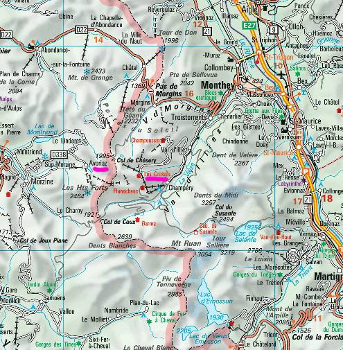 Das Gebiet zwischen Les Crosets und Avoriaz
