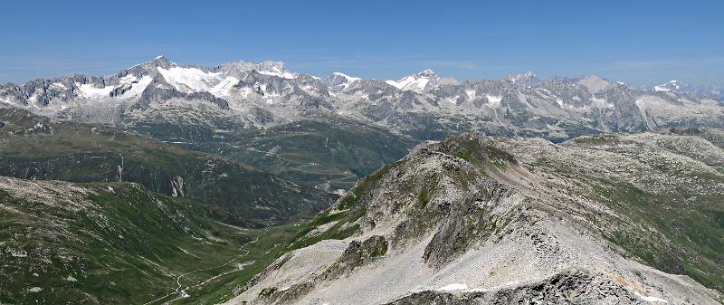 Wittenwasserental, Galenstock, Tiefenstock. Blick vom Pizzo Lucendro