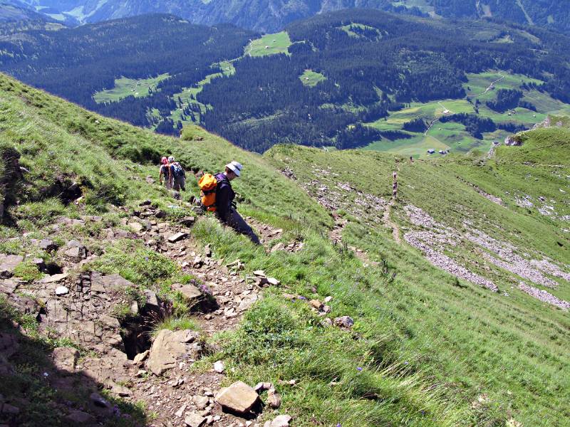 Gemütliche Wanderung hinunter