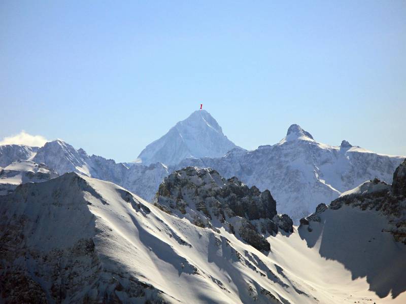 Panorama von Bodezehore: 1=Bietschhorn