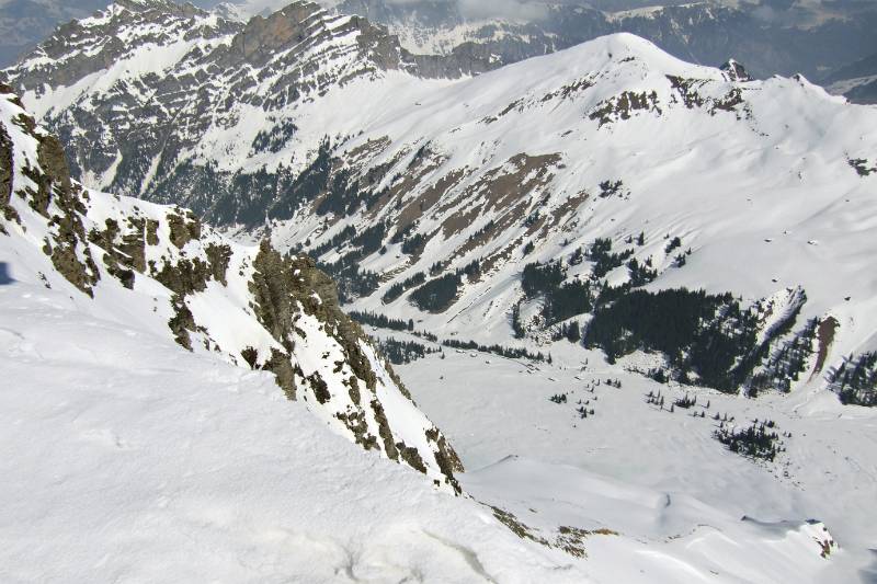Blick ins Färmeltal vom Gipfel