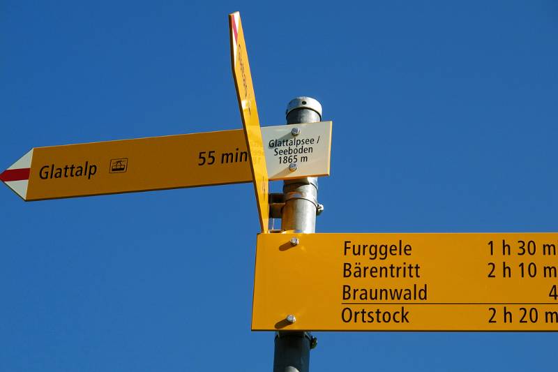 Die Richtung ist Ortstock