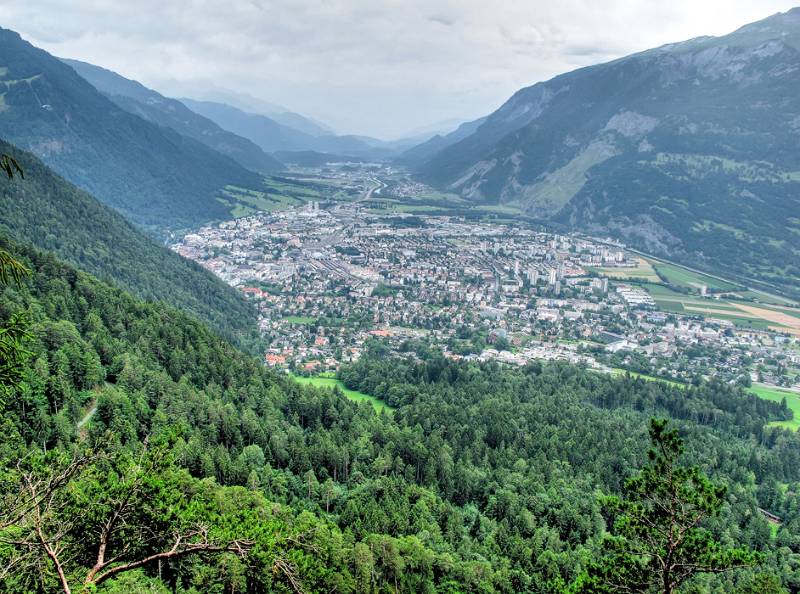 Chur. Es ist bewölkt
