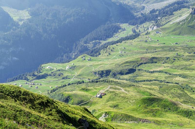 Sittlisalp von Chli Spitzen aus gesehen